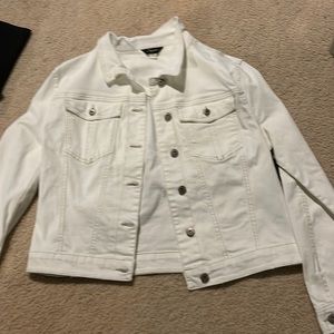 White jean jacket